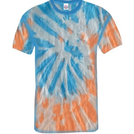 YTDT-003 Tie-Dye (Blue , Orange) T-Shirts